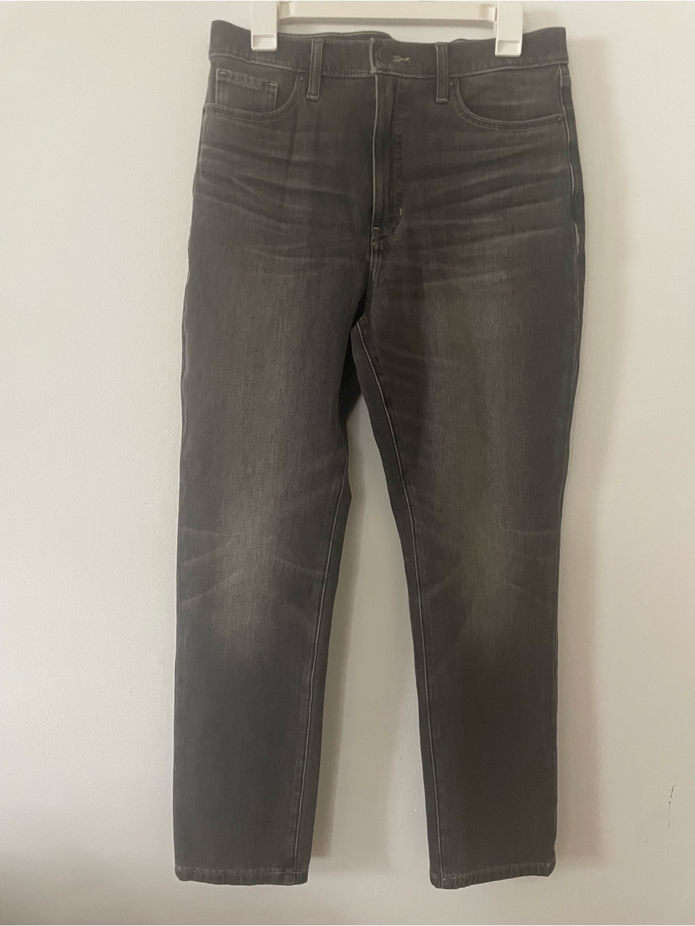 Banana Republic Charcoal Gray High-Rise Jeans with Branded Button
